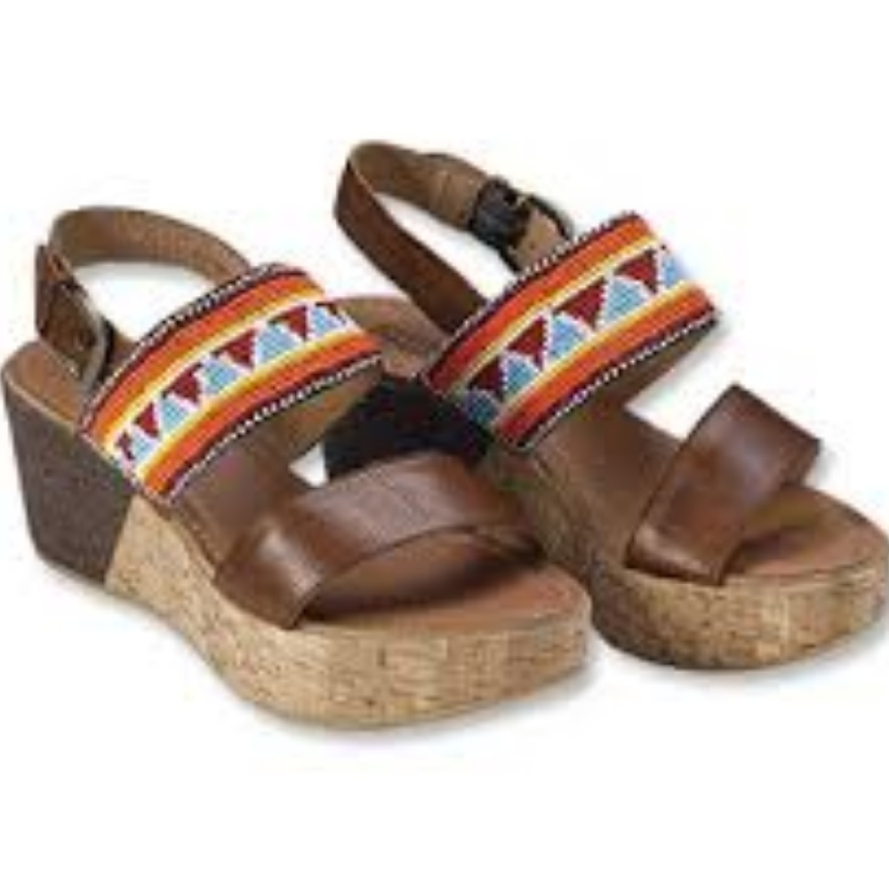 Pikolinos Maasai Beaded Wedge Sandal, Size 39